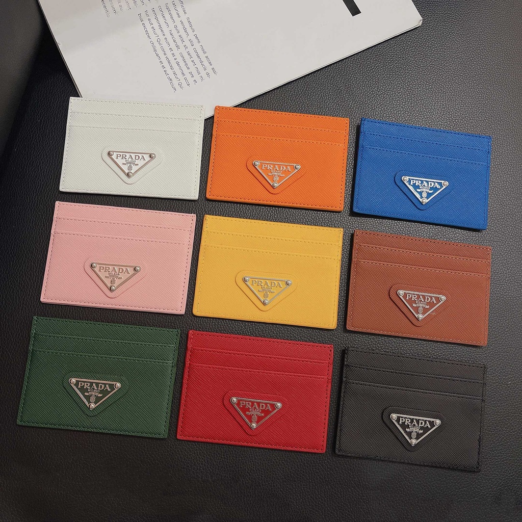สีสัน Unisex ผู้ถือบัตร 5Slots หรูหราหนังกระเป๋าสตางค์กระเป๋าบัตรเครดิต ID กระเป๋าแฟชั่น P 10.7*7.7 ซม.