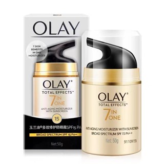 Olay Total Effects 7 in 1 ครีมกันแดด ให้ความชุ่มชื้น ต่อต้านริ้วรอย SPF15 PA++ 50 กรัม