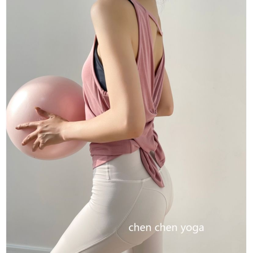 เสื้อกล้ามแขนกุด แบบแห้งเร็ว ทรงหลวม เหมาะกับใส่เล่นโยคะ ฟิตเนส สําหรับผู้หญิง - รูปที่ 5