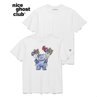 #ถูกสุด ALAND เสื้อยืด NICE GHOST CLUB BALLOON MACA DRAWING UV TEE