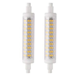 หลอดไฟ LED 10W 1100LM R7S-2835-120 100-265V 3000K สีขาวอบอุ่น 2 ชิ้น