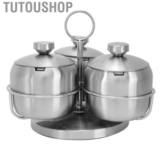 Tutoushop Condiment Pot  304 Stainless Steel Spice Bottle  for Canteen Restaurant