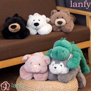 Lanfy หมอนตุ๊กตาไดโนเสาร์ ไซบีเรียน ฮัสกี้ แบบนิ่ม สําหรับตกแต่งบ้าน โซฟา