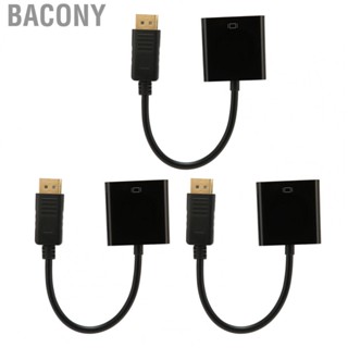 Bacony 3pcs DisplayPort To DVI Adapter 4K HD 1080P Mini DP To DVI Cable For PC