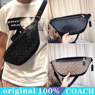 COACH f78777 กระเป๋าคาดเอวผู้ชาย/กระเป๋าสะพายมัลติฟังก์ชั่น/กระเป๋าผู้หญิงลำลอง/ความจุขนาดใหญ่