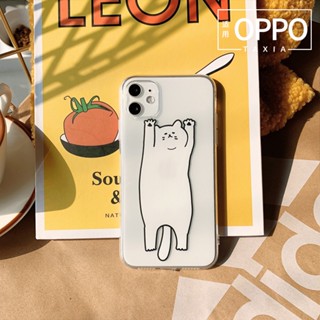 Gt4f เคสป้องกันโทรศัพท์มือถือใส แบบนิ่ม ลายแมว สําหรับ OPPO R17pr R15o A79 A92S Reno5 A9