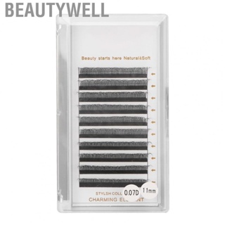 Beautywell Easy Fan Lashes  Extension 11mm Volume 0.07mm Cluster D Curl Fan Lash Professional  for Home