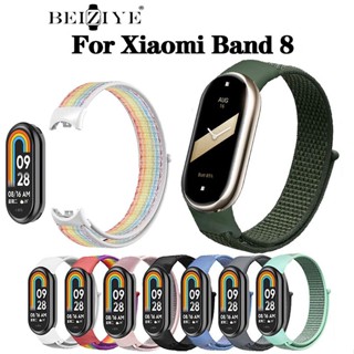 สายนาฬิกาข้อมือไนล่อน สําหรับ Mi Band 8 Xiaomi Mi Band 8 NFC Miband 8 SmartWatch