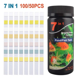 Fish Tank Shrimp Test Paper 7-In-1 Turtle Nitrate ph Residual Chlorine Water Quality Detection