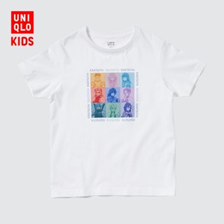 Uniqlo เสื้อยืดแขนสั้น พิมพ์ลายมังงะ (Demon Slayer Series) สําหรับเด็กผู้ชาย ผู้หญิง 441500