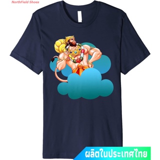 【ใหม่】เสื้อยืดcalandfashionประเทศไทย หนุมาน พระพุทธเจ้า เทพเจ้าลิง The Mighty Lord Hanuman Tshirt คอกลม แฟชั่น  ผ้าฝ้ายแ