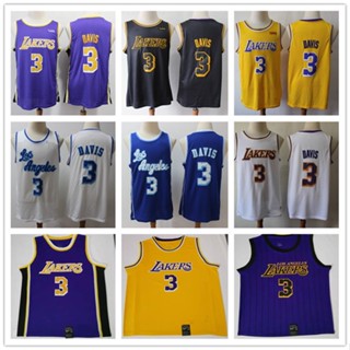 โมเดล NBA Lakers No. เสื้อกีฬาบาสเก็ตบอล ปักลาย DAVIS E5LL 3 ชิ้น 986988