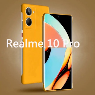 เคสโทรศัพท์มือถือ PC แข็ง ผิวด้าน ไร้กรอบ กันกระแทก สําหรับ Realme 10 Pro Plus Realme10ProPlus+ 5G