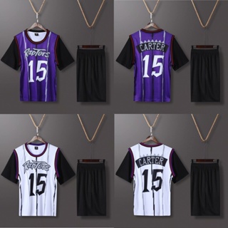 เสื้อกีฬาบาสเก็ตบอล ลาย Toronto Raptors Jersey No.15 แฟชั่นสําหรับผู้ชาย ไซซ์ S-4XL