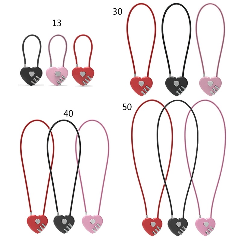 YOO Heart-Wishes ล็อคสําหรับคนรักงานแต่งงานมินิรหัสล็อคกุญแจสําหรับการเดินทาง