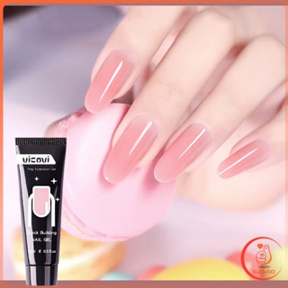 Sudyod เล็บปลอม โพลีเจล UV คริสตัล 6 สี 15 มล. สําหรับต่อเล็บ DIY Nail glue