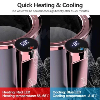 2 in 1 แก้วทําความร้อน ทําความเย็น และทําความร้อน แบบพกพา ขนาดเล็ก 12V สําหรับรถยนต์