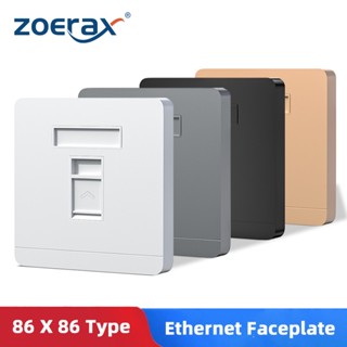 Zoerax แผ่นติดผนัง 1/2 พอร์ต 86 Tpye UL Listed Single Gang สําหรับ RJ45 Keystone Jack และ Modular Inserts