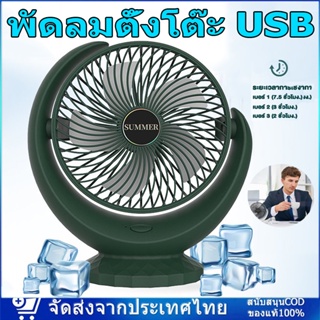 พัดลมตั้งโต๊ะ พัดลมเล็ก ชาร์จ USB ลมแรง3เท่า แบตเตอรี่ความจุสูง 6000mAh พัดลมเล็กต้ังโต๊ะ พัดลม พัดลมไร้สาย