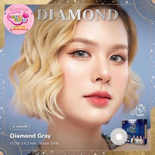 KittyKawaii คอนแทคเลนส์สายมู Diamond Eff.14.5 Gray มินิ