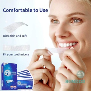 【รุ่นอัพเกรด (14PCS) 】ของแท้ 100% 5D แผ่นแปะฟันขาว white Teeth Whitening Strips แผ่นแปะ ช่วยให้ฟันขาว ลดคราบเหลือง