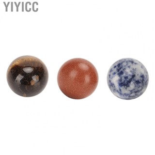 Yiyicc Chakra Stones Round Bead  Relax Smooth Energy Stones Round Bead Calm Dowm Portable  for Meditation