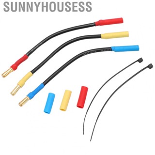 Sunnyhousess 4mm Banana Plug Extension Cable  Heat Resistant Silicone Cord Black Banana Plug Extension Cable 3Pcs  for RC Cars for Boats for Airplanes