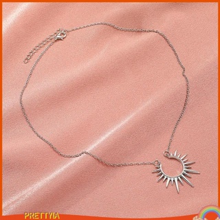 [PrettyiaTH] Sun Pendant Necklace Punk Necklace for Valentines Day Party Wedding