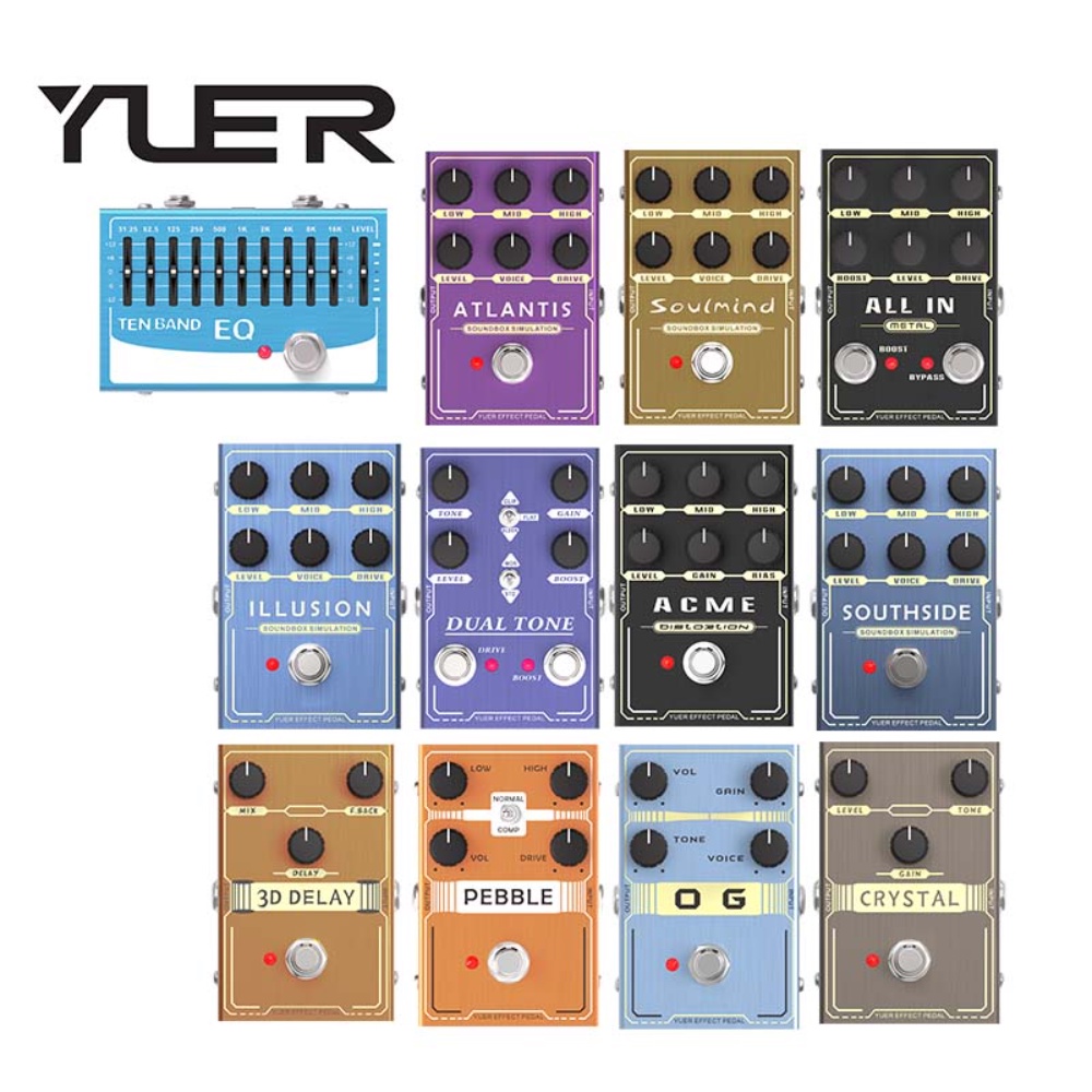 Yuer แป้นเหยียบเอฟเฟคกีตาร์เบส สไตล์อังกฤษ อุปกรณ์เสริมเครื่องดนตรี Marshall California Sound Mesa Ac Tone Vox American Sound EQ