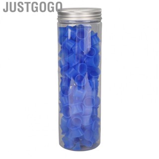 Justgogo 100pcs Tattoo  Cups Thicken Silicone U Shape Disposable Elastic ACM