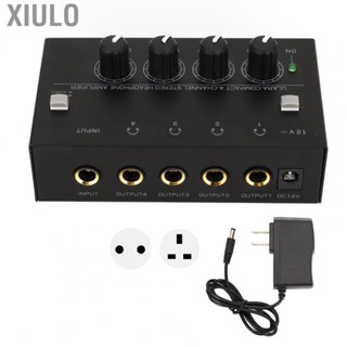 Xiulo 4 Channel Headphone Amplifiers  Independent Volume Control Low Noise Headphone Amplifier  for Outdoor Performance