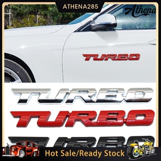 [ATHN]√TURBO สติกเกอร์โลหะ รูปตัวอักษร สําหรับติดตกแต่งรถยนต์