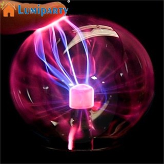 Lumiparty โคมไฟลูกบอลพลาสม่า 3 นิ้ว ชาร์จ USB สําหรับตกแต่งปาร์ตี้คริสต์มาส