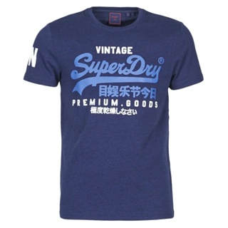 เสื้อยืด ผ้าฝ้าย 100% พิมพ์ลาย Superdry สไตล์สตรีท สําหรับผู้ชาย