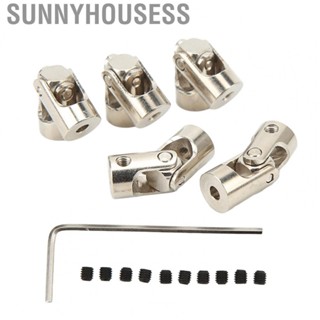 Sunnyhousess Universal Joint Shaft Coupler  2 Section Steel Flexible 5PCS 3mm Universal Joint Coupling Connector Silver Impact Resistant  for RC Car Boat