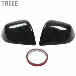 Treee Car Rear View Mirror Cover  Stylish Bright Forged Rearview Mirror Cover Clear Texture  for DIY