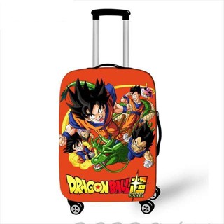 【Koala Travel】ผ้าคลุมกระเป๋าเดินทาง ลายการ์ตูนอนิเมะ Dragon Ball Saiyan Goku Vegeta ยืดหยุ่น ป้องกันฝุ่น สําหรับกระเป๋าเดินทาง 18-32 นิ้ว