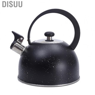 Disuu Whistling Kettle  Matte Black Stovetop Teapot 2.5L Large Diameter Spout  for Office