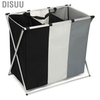 Disuu Laundry   Foldable Laundry Organizer Bag Large  Detachable Black and Beige and Gray with Carrying Handle for School Dormitory