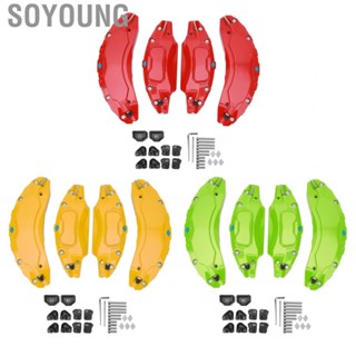 Soyoung 4PCS Car Caliper Cover Aluminium Alloy Disc Brake Caliper Guard Replacement For Tesla Model 3 18in 19 in Wheels Hub