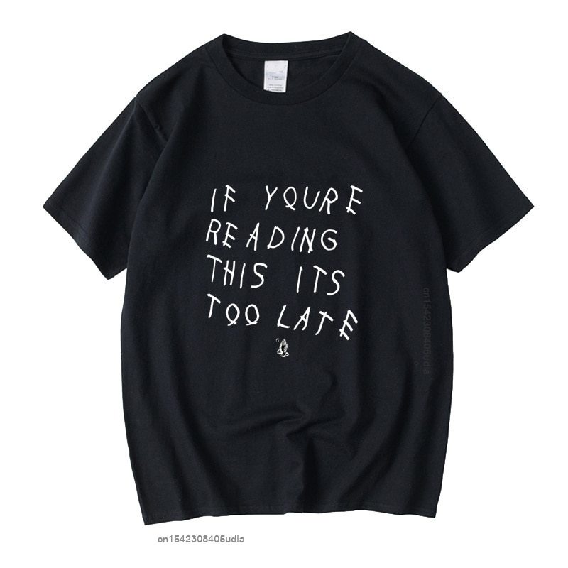 ใหม่ เสื้อยืดลําลอง แขนสั้น พิมพ์ลายกราฟฟิค Drake สีดํา สไตล์วินเทจ สําหรับผู้ชาย