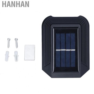 Hanhan Outdoor Solar Wall Lights Outside Light Fixture 6LED IP65 Protection For Deco HG