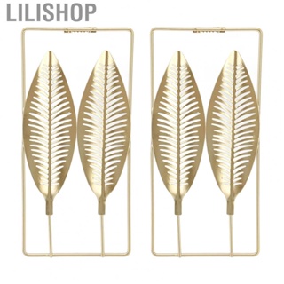 Lilishop Gold Feather Wall Art  Gold Wall Decor 2Pcs  for Office for Bedroom