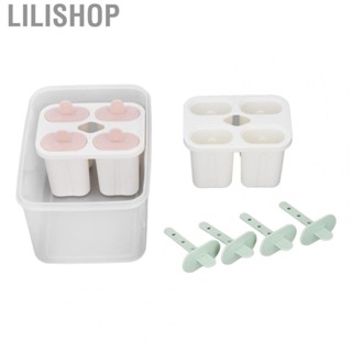 Lilishop Reusable DIY Ice  Molds Non Toxic Non Stick Ice  Stick Mold Set Dishwasher Safe  Grade PP with Ice Box for Juices