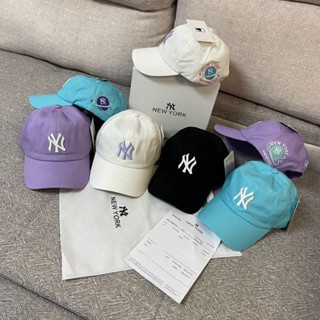 【MY-hat】หมวกเบสบอล แบบนิ่ม ปักลายตัวอักษร NY สไตล์ใหม่ แฟชั่นสําหรับทุกฤดูกาล