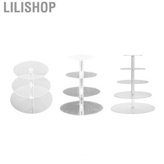 Lilishop Cupcake Stand  Multi Tiers Round  Cupcake Holder Transparent Acrylic  for Party