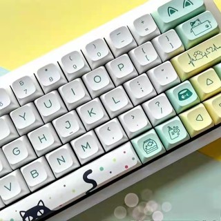 P PBT ปุ่มกดคีย์บอร์ด ลายแมวน่ารัก XDA J105