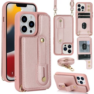 เคสโทรศัพท์มือถือหนัง กันกระแทก พร้อมช่องใส่บัตร สําหรับ iPhone 11 12 13 14plus 12pro max 13pro max 14pro max