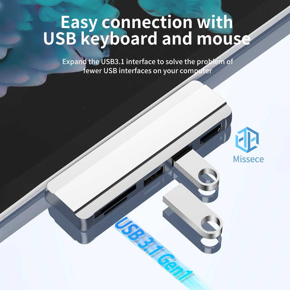 ฮับ USB 3.0 TF 4K HDMI สําหรับ Surface Pro 6 Pro 5 Pro 4