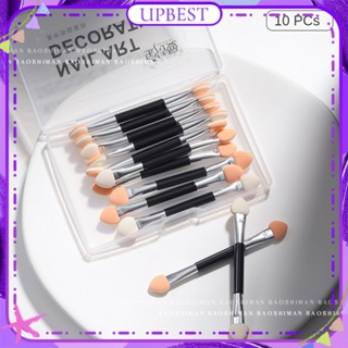 ♕ Baoshiman 10pcs/1bag Nail Art Double-ended Sponge Stick Special For Magic Mirror Powder Makeup Cotton Smudge Stick Manicure Tool For Nail Shop UPBEST